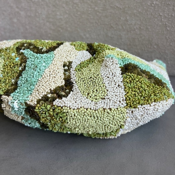 Viral Beaded Bag Green & Blue Handbag, NWT - Picture 4 of 5